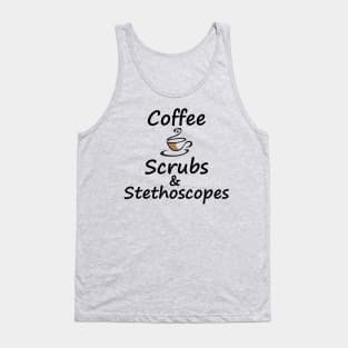 Coffee Scrubs & Stethoscopes Tank Top